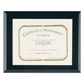 Black Glass Certificate Frame w/ Easel Back (8 1/2"x11" Certificate)